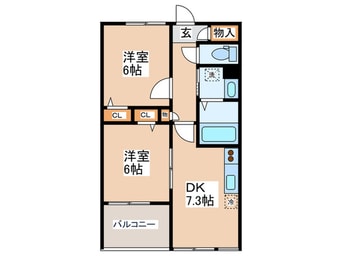 間取図 クレ－ルコ－ト芦花公園