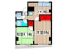 楽翁マンション 2DKの間取り