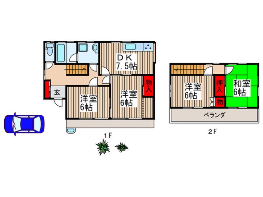 間取図 松原3丁目貸家