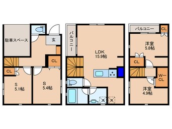 間取図 Ｋｏｌｅｔ蒲田＃０８