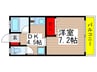 リバ－サイドハイツ５号館 1DKの間取り