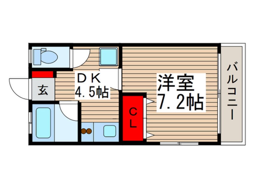 間取図 リバ－サイドハイツ５号館