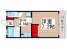 リバ－サイドハイツ５号館 1DKの間取り