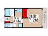 リバ－サイドハイツ５号館 1DKの間取り