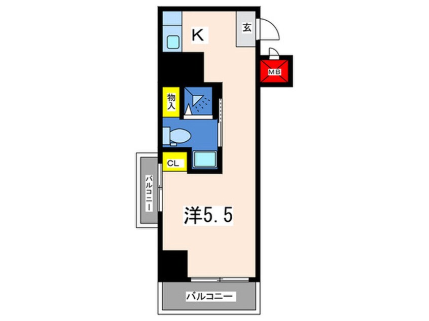 間取図 ﾗｲｵﾝｽﾞﾏﾝｼｮﾝ元町（４０９）