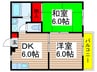 ﾘﾊﾞ-ｻｲﾄﾞﾊｲﾂ6号館 2DKの間取り