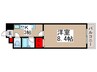 リバーサイドハイツ７号館 1Kの間取り