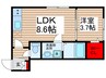 アーテル 1LDKの間取り