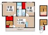 ティンク 2LDKの間取り