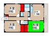 ハ－トピア２ 3DKの間取り