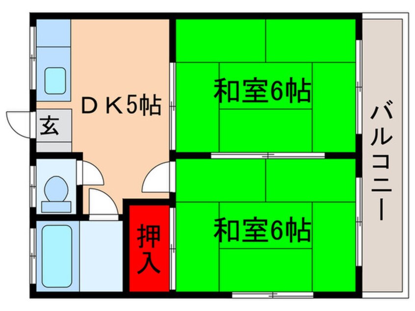 間取図 第２コーポ  田中