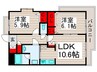 入谷サンアイガーデン２番館 2LDKの間取り