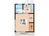 コ－ポ安田 1Kの間取り