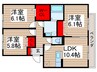 グラマードマレⅦ　B 3LDKの間取り