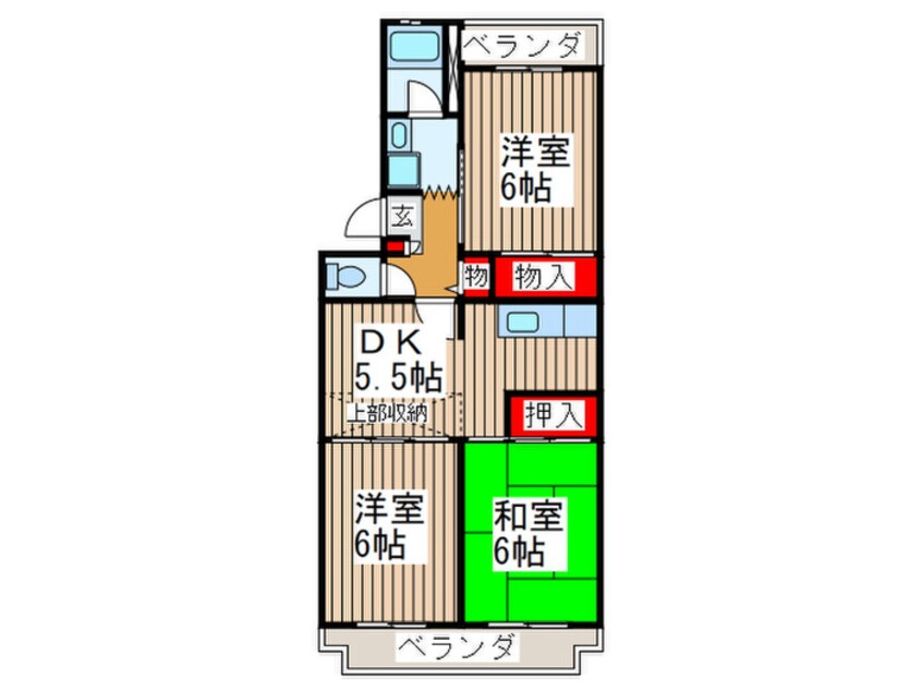 間取図 リバ－サイドパ－ク