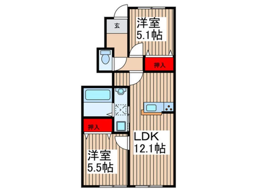 間取図 コンフォート茜台