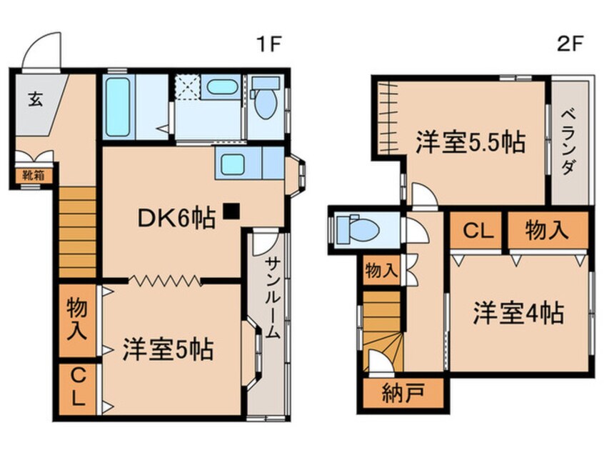 間取図 清瀬市元町1丁目戸建