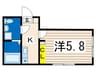 レットナード海の公園 1Kの間取り