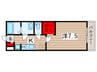 グレイス稲毛 1Kの間取り