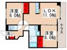 マリブコートみさき3 2LDKの間取り