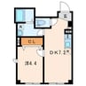 チャコオル 1DKの間取り