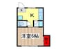 シルクハイツ 1Kの間取り