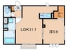 プレジール栄町 1LDKの間取り