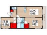 ハイセンチュリー 2LDKの間取り
