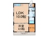 Green terrace駒場MUSIC 1LDKの間取り