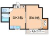宇佐見マンション 1DKの間取り