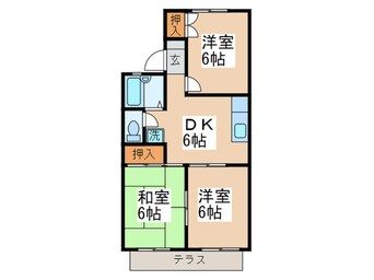 間取図 ウオ－タ－パ－ク塚本Ｃ棟