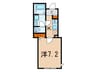 ＮＯＬＬＥＹＳ白山 1Kの間取り