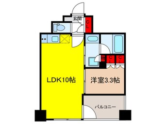 間取図 ｻﾞ･ﾊﾟｰｸﾊﾋﾞｵ人形町ﾚｼﾞﾃﾞﾝｽ