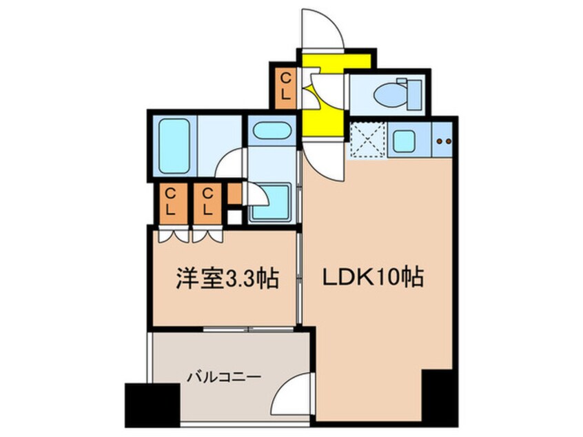 間取図 ｻﾞ･ﾊﾟｰｸﾊﾋﾞｵ人形町ﾚｼﾞﾃﾞﾝｽ