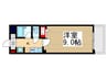 クラリスハイム 1Kの間取り