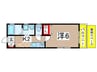 ビアンカ・アズマ 1Kの間取り