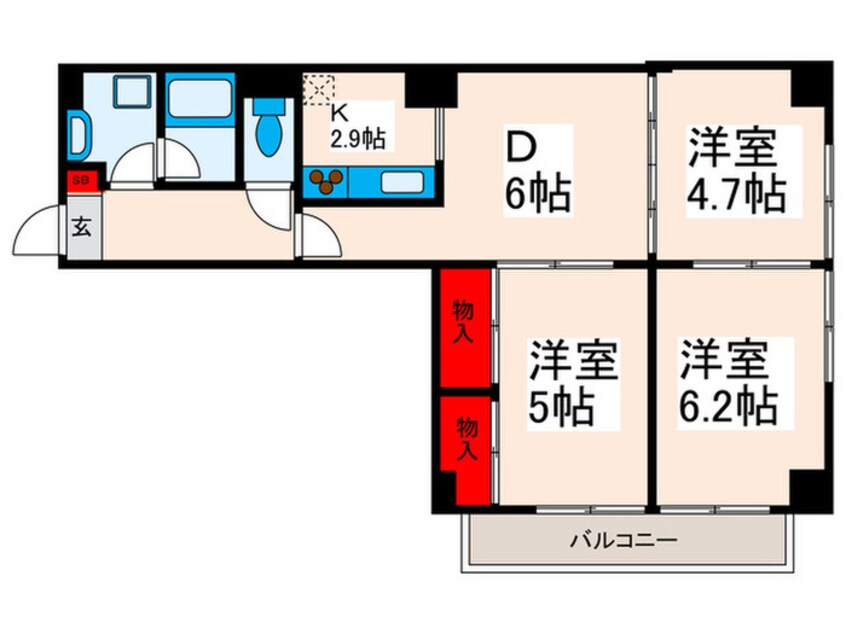 間取図 サンフィールド西日暮里