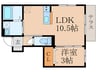カ－サフェリ－チェ 1LDKの間取り