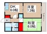 グリーンパレス川越 2DKの間取り