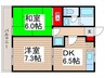 グリーンパレス川越 2DKの間取り