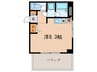 クレ－ルト－ア 1Rの間取り
