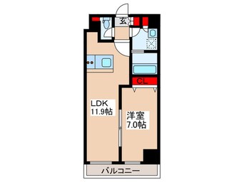 間取図 ﾌﾟﾚｰﾙ･ﾄﾞｩｰｸ錦糸公園ＮＯＲＴＨ