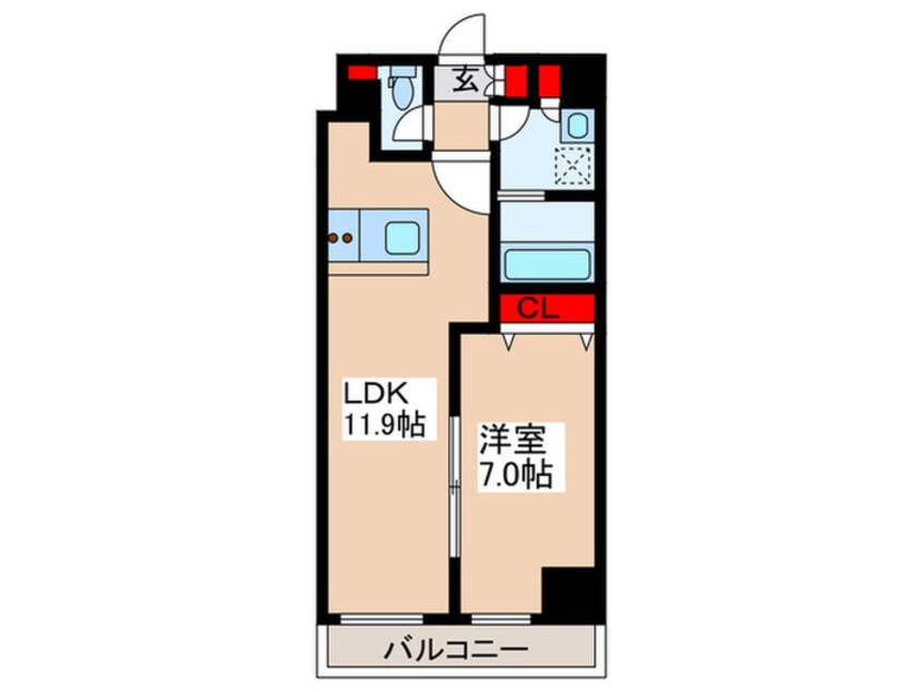 間取図 ﾌﾟﾚｰﾙ･ﾄﾞｩｰｸ錦糸公園ＮＯＲＴＨ