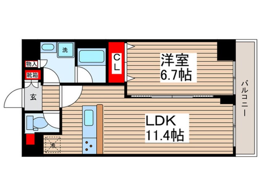 間取図 ﾌﾟﾚｰﾙ･ﾄﾞｩｰｸ錦糸公園ＮＯＲＴＨ