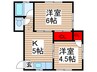 八千代メゾン 2Kの間取り