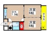 ＳＯＵＴＨ　ＷＩＮＧ 2DKの間取り