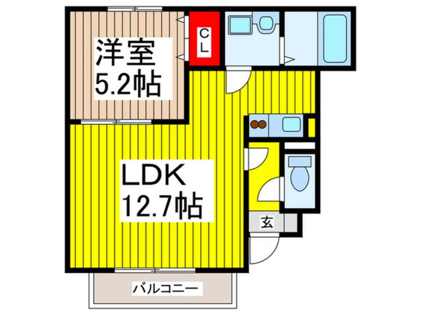 間取図 ｱﾑ-ﾙｾﾝﾀ-ﾋﾞﾚｯｼﾞⅢ