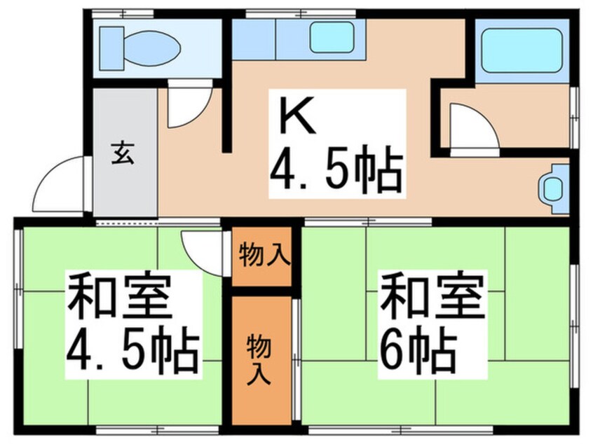 間取図 田島貸家２号棟