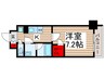 ｺﾝﾌｫﾘｱ門前仲町WEST 1Kの間取り