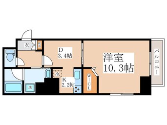 間取図 ｺﾝｼｪﾘｱ・ﾃﾞｭｰ勝どき(501)